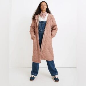 Madewell Quilted Pink Puffer Coat